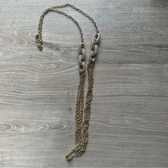 Mixed metal knotted chain necklace - Picture 1 of 4